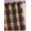 Image de Rideau - HOME MAISON - grosses rayures horizontales - Taupe - 140x260cm