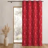 Image de Rideau en jacquard froissé motifs de ronds Rouge Orangé 140x260 cm