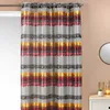 Image de Rideau ethnique en jacquard à rayures horizontales Bordeaux 140x260 cm