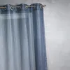 Image de Voilage en organza fantaisie - Effet résille Bleu 140x260 cm