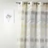 Image de Voilage En Jacquard Fantaisie À Rayures Verticales Ondulées