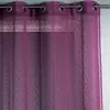Image de Voilage tissé et fileté Prune 300x240 cm