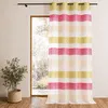 Image de Voilage organza à fines rayures horizontales colorées Rose Blush 140x240 cm