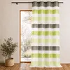 Image de Voilage en organza à fines rayures horizontales Vert tilleul 140x240 cm