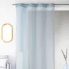 Image de Voilage uni en maille filet Bleu azur 140x260 cm