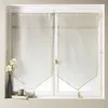 Image de Paire de voilage à parement haut en macramé coeur Naturel 60x120 cm
