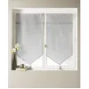 Image de Paire de voilage à parement haut en macramé coeur Gris clair 45x120 cm