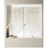 Image de Paire de voilages à parement en macramé coeurs Ivoire 45x120 cm
