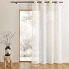 Image de Voilage tamisant à motifs discrets de rayures Vert clair 140x260 cm