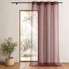 Image de Voilage uni en maille filet Marsala 140x260 cm