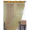 Image de Voilage en Organza à Fines Rayures Brodées Beige 150x240 cm
