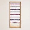 Image de Store bateau à rayures géométriques colorées Violet parme 45x130 cm