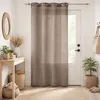 Image de Voilage uni avec fils de lurex Taupe 140x240 cm