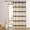 Image de Voilage organza coloré aux rayures horizontales Beige 140x240 cm