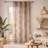 Image de Voilage motif rond impression magnétique Taupe 140x240 cm
