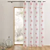 Image de Voilage Raffiné fantaisie brodé ronds Rouge 140x240 cm