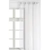 Image de HomeMaison HM69807139 Rideau Organza Fantaisie Goutte dEau Métallique Polyester Blanc 150 x 260 cm