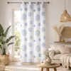 Image de Voilage motif rond impression magnétique Bleu 140x240 cm
