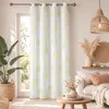 Image de Voilage motif rond impression magnétique Vert clair 140x240 cm
