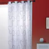 Image de Voilage brodé à motifs zigzag Noir 140x240 cm