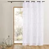 Image de Voilage brodé à motifs zigzag Rose Blush 140x240 cm