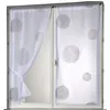 Image de HomeMaison HM698127500060 Vitrage Brodé Ronds Mêlés tamine Blanc 60 x 160 cm