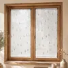Image de Paire de petits voilages en organza jacquard motifs de gouttes Gris clair 80x160 cm