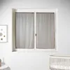 Image de Voilage paire en maille avec des fils lurex argentés Beige 60x 135 cm