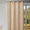 Image de Rideau taffetas motif de ronds argentés Ivoire 140x260 cm