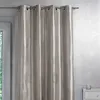 Image de Rideau taffetas motif de ronds argentés Gris clair 140x260 cm