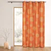 Image de Rideau taffetas motif de ronds argentés Orange 140x260 cm