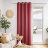 Image de Rideau voilage Microfibre Uni Bordeaux 135x250 cm