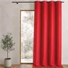 Image de Rideau occultant 80 % uni Rouge Orangé 135x260 cm