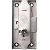 Image de Serrure espagnolette 80x45mm axe 25mm longueur du canon 12mm gauche finition fer - DEVISMES - 12383-003-G
