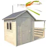 Image de Cabane en bois avec pergola ajourée EUGENIE