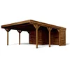Image de CARPORT BOIS 2 VOITURES AVEC ANNEXE 39M²