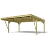 Image de CARPORT BOIS 2 VOITURES 309M² 4 POTEAUX 9X9