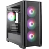 Image de Boîtier Pc Gaming Mg2 Noir Verre Trempé Argb Avec 4 Ventilateurs Pwm, Compatible Micro-atx Et Mini-itx