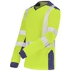 Image de T-shirt manches longues fluo SAFE XP HV jaune/bleu marine T2/M - CEPOVETT - 22-9T85-701-2/M