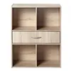 Image de COMPO Meuble de rangement 1 tiroir et 4 cases bois clair - L62 x P295 x H80 cm