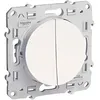 Image de Interrupteur Double Va et vient Lumineux Blanc