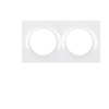 Image de Plaque de finition blanche double Schneider Odace Styl S520704