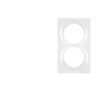 Image de Plaque enjoliveur double verticale ent. 57 mm blanche Schneider Odace Styl S520714