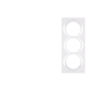 Image de Plaque enjoliveur triple verticale ent. 57 mm blanche Schneider Odace Styl S520716