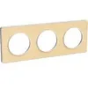 Image de Plaque - SCHNEIDER - Odace Touch Bois Nordique - 3 postes - Matière avec liseré blanc