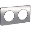 Image de Plaque Schneider Odace Touch Alu Brossé 2 Postes