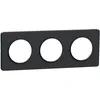 Image de Plaque - SCHNEIDER ELECTRIC - ODACE Touch - 3 postes - Gris anthracite - Antibactérien