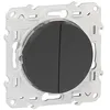 Image de SCHNEIDER ELECTRIC Interrupteur double va et vient Odace anthracite