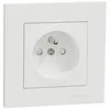 Image de Prise simple avec terre - SCHNEIDER ELECTRIC - Miluz - 2P+T - Blanc - Plastique