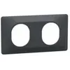 Image de Plaque de finition Ovalis - SCHNEIDER - 2 postes Horizontal - entraxe 71mm - Anthracite